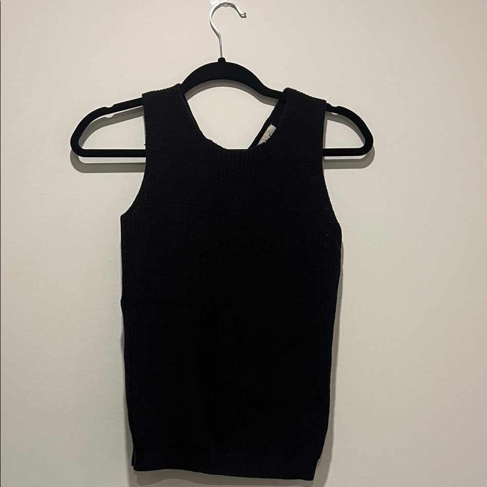 LOFT Classic Black Sweater Tank Top